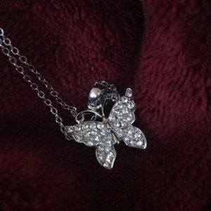 silver butterfly necklace